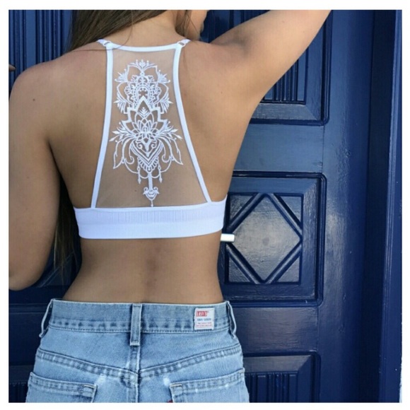 Other - ❗️LAST❗️Mesh Detail Bralette in White